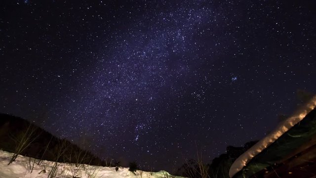 4K Time-lapse Milky Way from the Alps South Tyrol