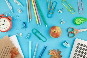 Top view back to school concept