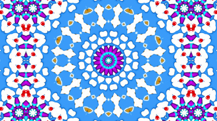 Colorful Hypnotic  Symmetric Kaleidoscope