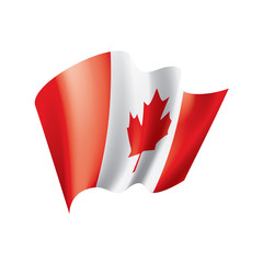 Canada flag, vector illustration on a white background