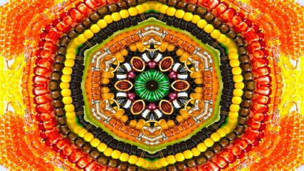 Colorful Hypnotic  Symmetric Kaleidoscope