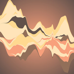 Big data visualization. Streamgraph. Futuristic infographic. Inf