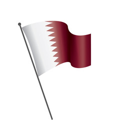 Obraz premium Qatar flag, vector illustration on a white background