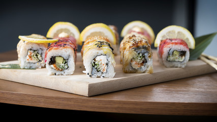 sushi on the table