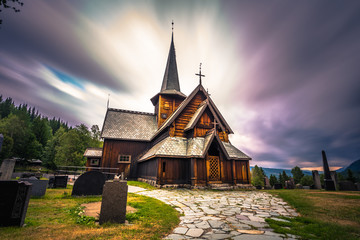 Hedalen - July 28, 2018: The Wonderful Hedalen Stave Church, Norway
