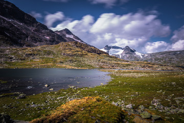 Obraz premium Wild mountain landscape in the Jotunheimen National Park, Norway