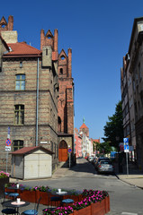 Stare miasto w Gdańsku latem, Pomorze/The old town in Gdansk by summer, Pomerania, Poland - obrazy, fototapety, plakaty
