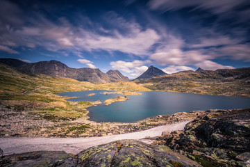 Wild mountain landscape in the Jotunheimen National Park, Norway