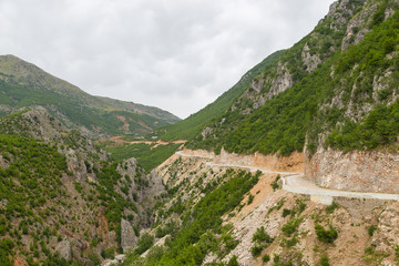 Fototapeta na wymiar Scenic landscape view in Albanian Deje mountain.
