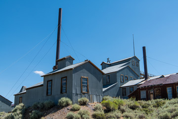 Abandoned mine and industrial buildings in the ghost town of Bodie, California