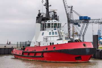 haulier ship in an harbor