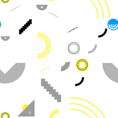 Elementary shapes chaotic seamless pattern