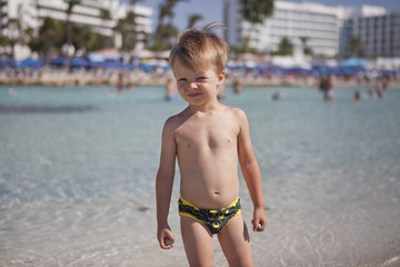 Boy on the beach in Ayia Napa