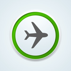 Airplane button illustration