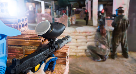 Players attack the  in enemy behind barricades