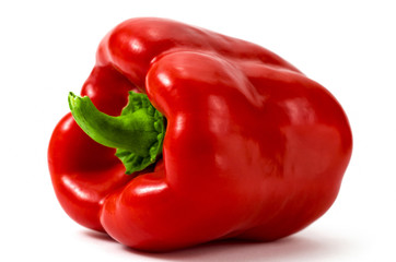 red pepper on white background