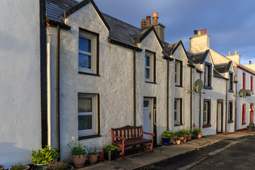 Small village Portnahaven at island Islay, Scotland