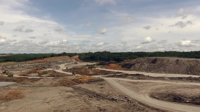 Coal Mining Borneo Indonesia Aerial