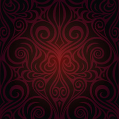 Brown Red Flower wallpaper vector design background rendy vintage