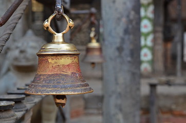 Fototapeta premium Buddhist bells on the streets of the city