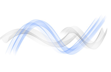 Abstract blue background, abstract lines twisting into beautiful bends