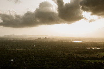 Fototapeta na wymiar Beautiful view over Sigiryia from Lion Rock, Sri Lanka