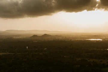 Beautiful view over Sigiryia from Lion Rock, Sri Lanka