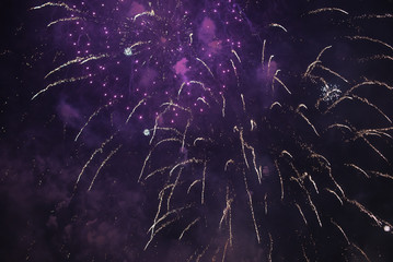 Fireworks at night