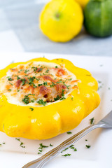 cheesy stuffed pattypan squash