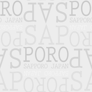 sapporo, japan seamless pattern