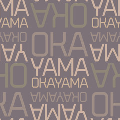 Okayama, japan seamless pattern