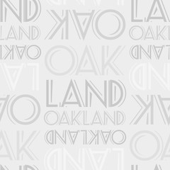 Oakland, USA seamless pattern