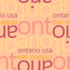 Fototapeta premium Ontario, USA seamless pattern
