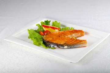 Roasted salmon
