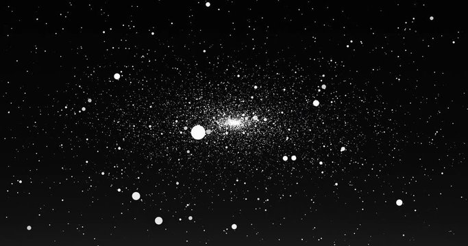 Future Galaxy Space Dots 2 -black and white- 10sec seamless loop 4K 4096 - 2160