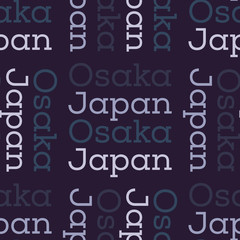 Osaka, Japan seamless pattern