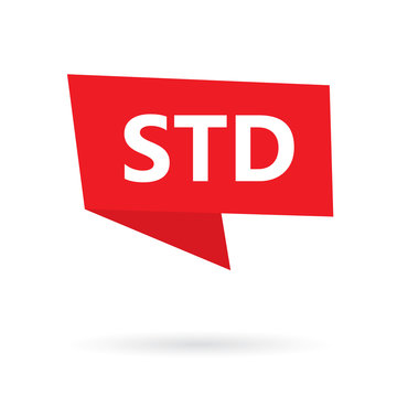 STD (Sexually Transmitted Diseases) on speach bubble- vector illustration