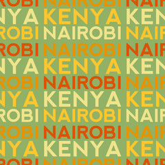 Nairobi, Kenya seamless pattern