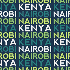 Nairobi, Kenya seamless pattern