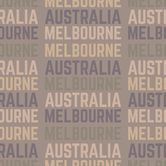 Melbourne, Australia seamless pattern