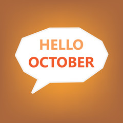 hello october concept- vector illustration