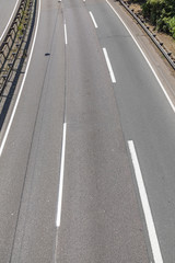 Fototapeta premium aerial of empty highway with road markings