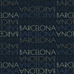 Barcelona, Spain seamless pattern