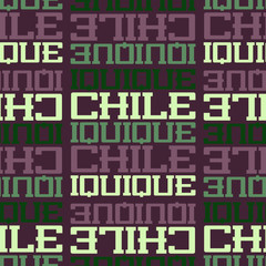 Chile, south america seamless pattern