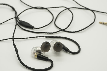 In ear monitor on a white background