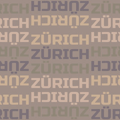 Zurich, Switzerland seamless pattern