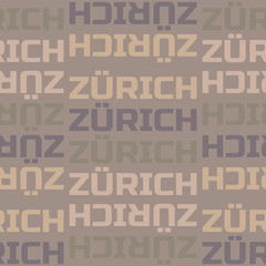 Zurich, Switzerland seamless pattern