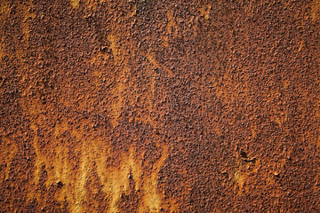 old rusty metal sheet with elements, background