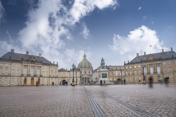 Fototapeta na wymiar Royal Amalienborg Palace in Copenhagen