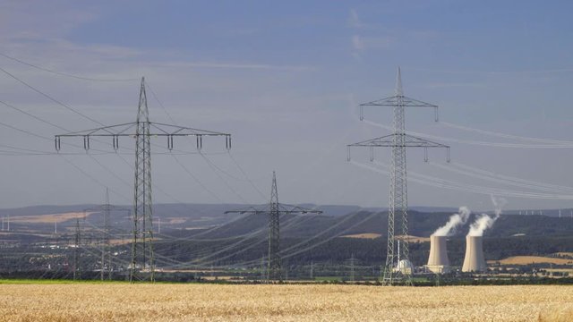 Atomkraftwerk Grohnde im Weserbergland Niedersachsen Deutschland